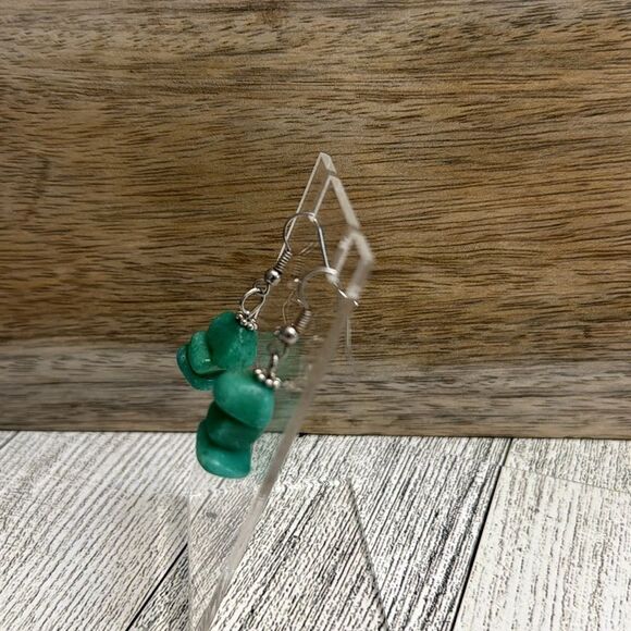 Aventurine Stone Dangle Earrings - Picture 4 of 4